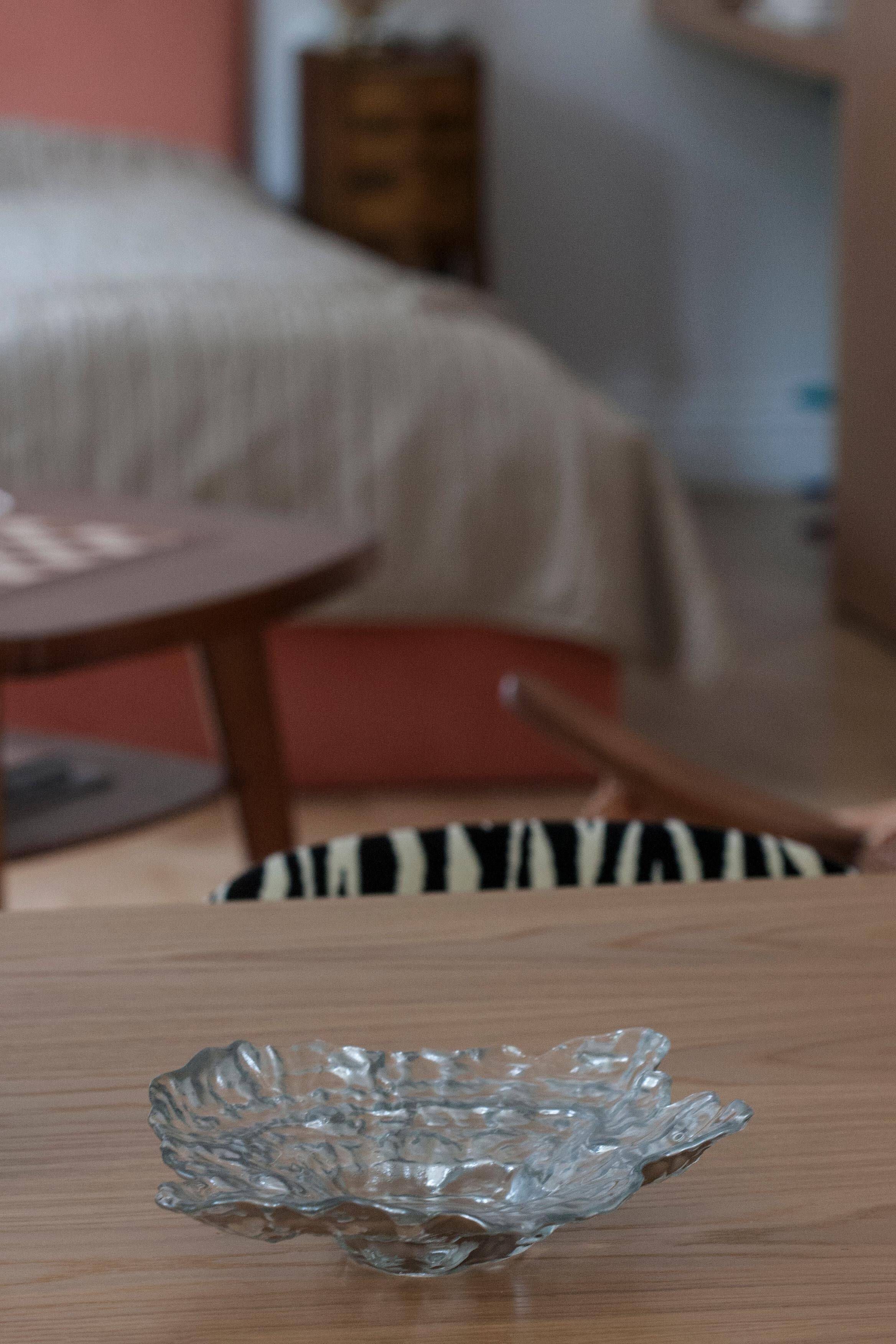 Silver crystal bowl mid-century, Italy, 1970s