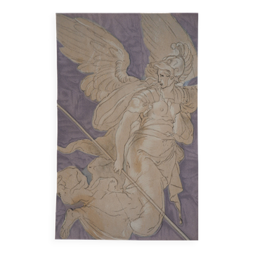 Niccolo dell'abate: angel of victory - lithograph
