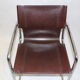 Chair leather, brown, Matteo Grassi