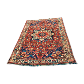Ancient Iranian hand-knotted wool carpet,140x202 cm