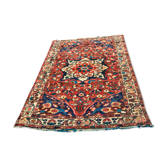 Tapis Iranien ancien en laine noué main, 140x202 cm