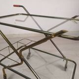 Chariot roulant laiton vintage