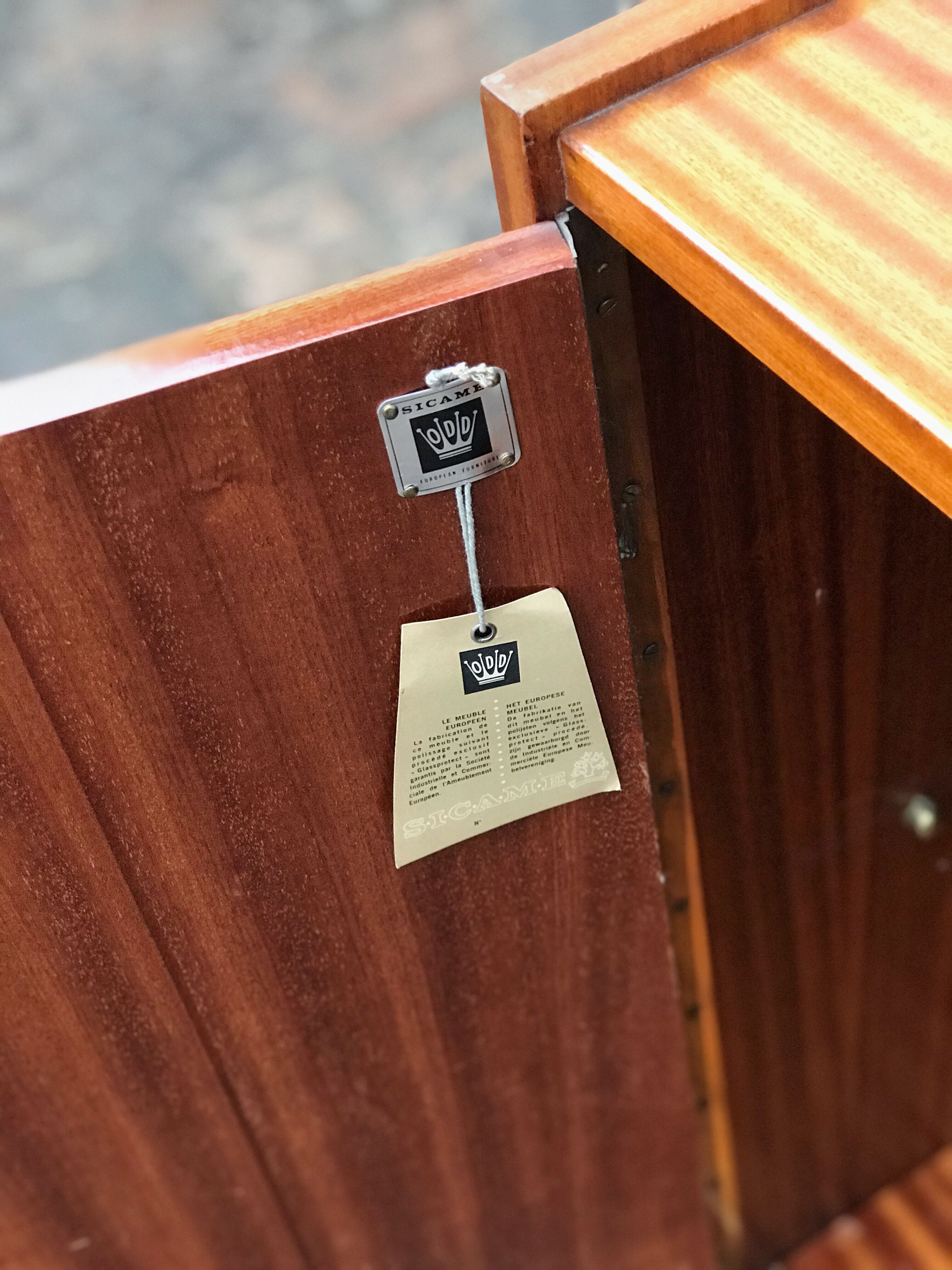 Sicame teak sideboard 60s