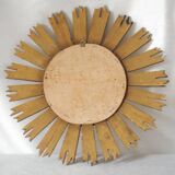 Miroir soleil doré vintage