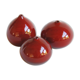 Trio de céramiques miniatures rouges d'Antonio Lampecco