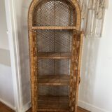 Peacock rattan bookshelf