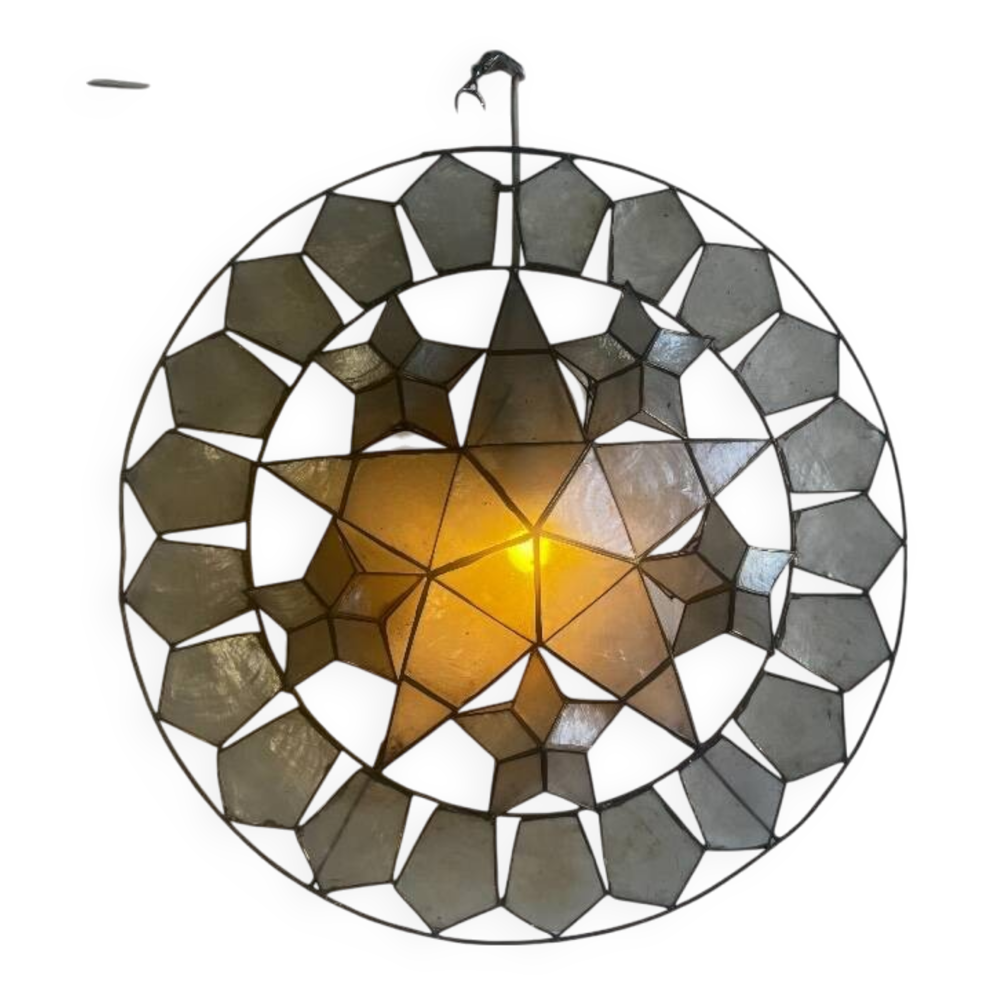 Lustre / lampe murale vintage coquille capiz