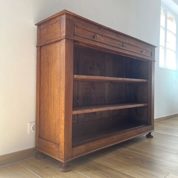 Buffet / vaisselier ouvert en chêne style campagne, 1930/50
