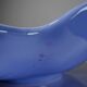 Vintage Longwy earthenware and enamel bowl/emptying cup, Chârtres model