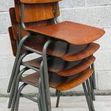 4 chairs Marko 60s gray base