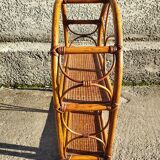 Rattan wall shelf