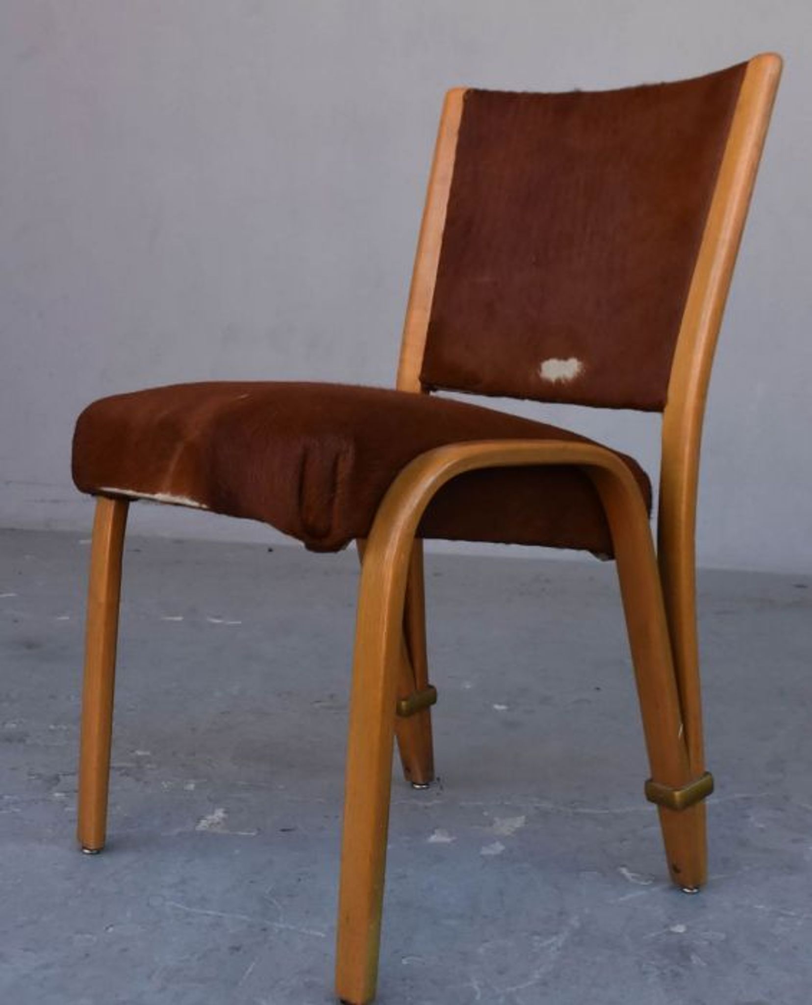 Série de 4 chaises Von Bode édition Steiner cuir de poulain