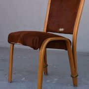 Série de 4 chaises Von Bode édition Steiner cuir de poulain