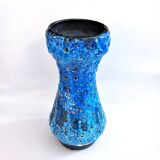 Large vintage seafoam blue artisanal vase