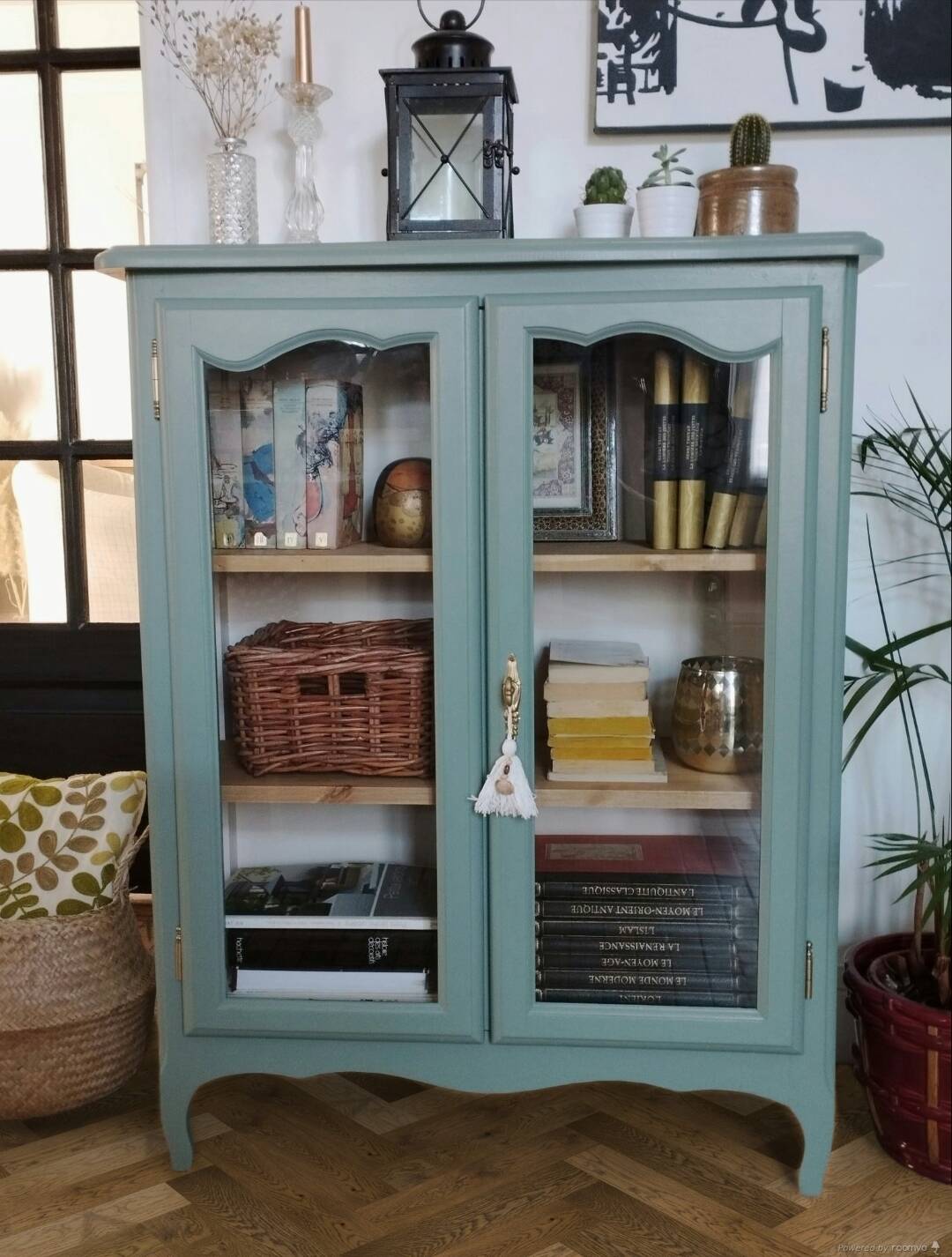 Vintage library display case