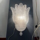 Large Venetian Murano Glass Sconces, 1980s Set of 2