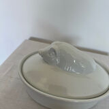 Vintage zoomorphic porcelain box pig or wild boar