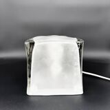 Ice cube lamp in solid glass — IKEA Iviken — 90s design