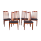 Leather and Teak Dining Chairs by Leslie Dandy for G-Plan, 1960s, Set of 6