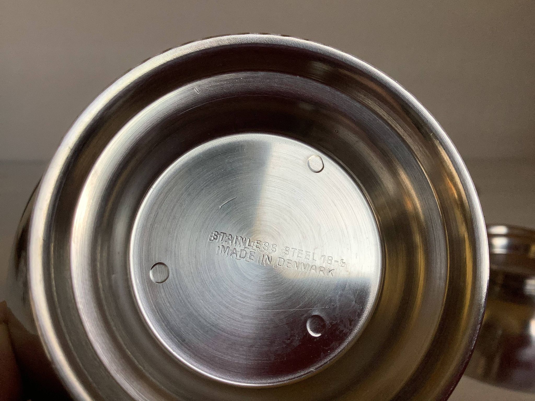 Six silver metal coupe bowls Denmark