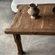 Large upcycled golden teak coffee table L1m60 W70 H45