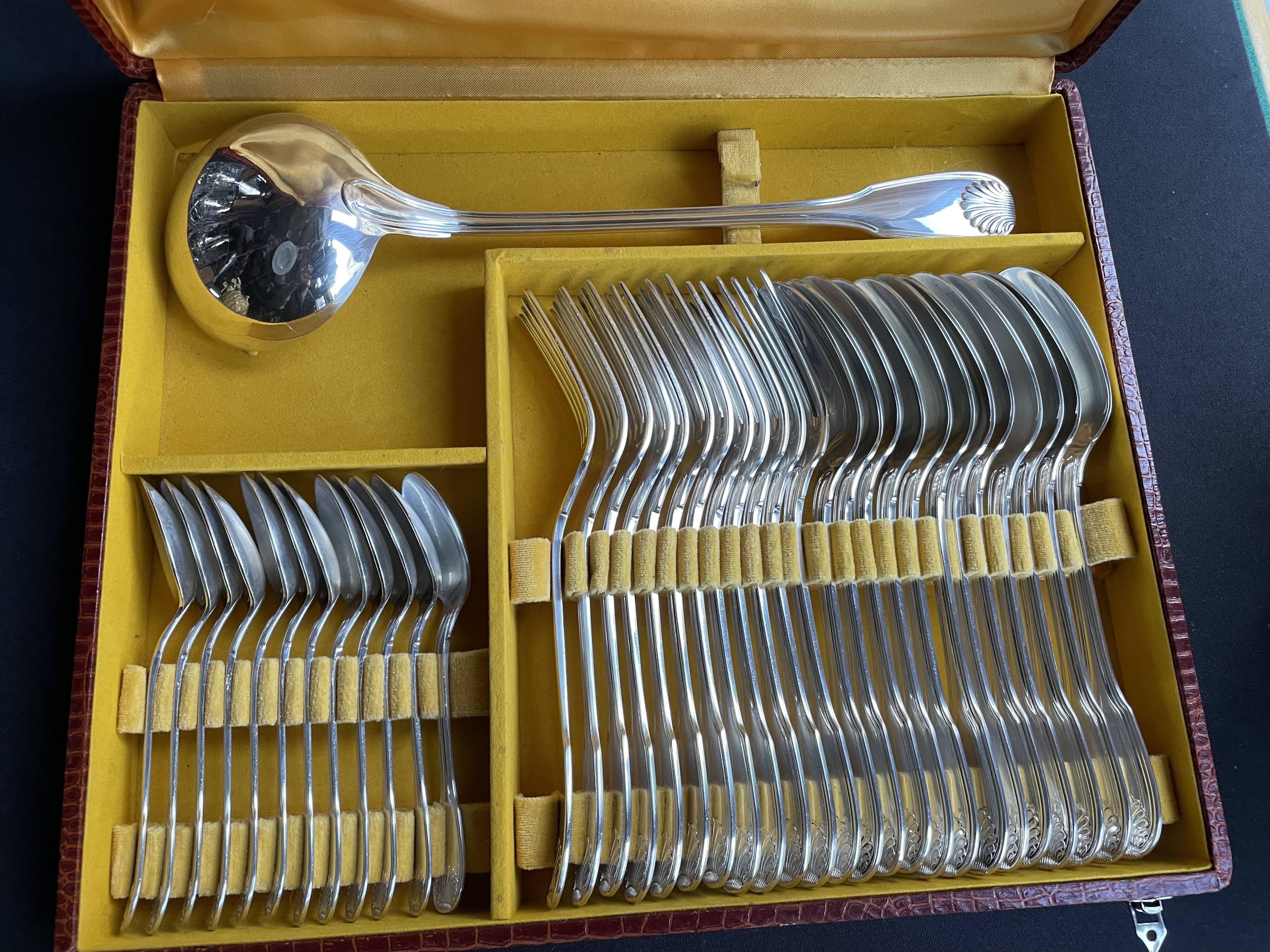 Cutlery set of 37 pieces – Silverware Argental – Silver plated