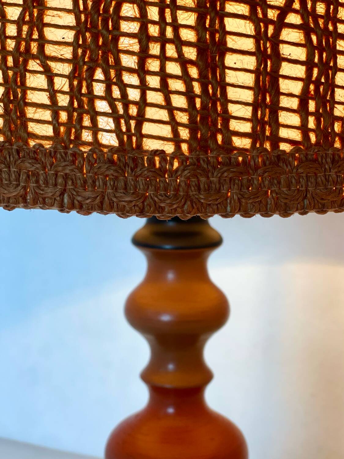 Lampe en bois tourné 1970’s.