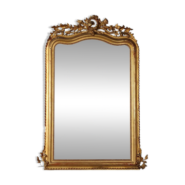 Eclectic antique mirror in gilded wood, Italy, 19th century
