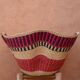 African Bolga Basket Hanging Basket Handmade Colorful Bohemian