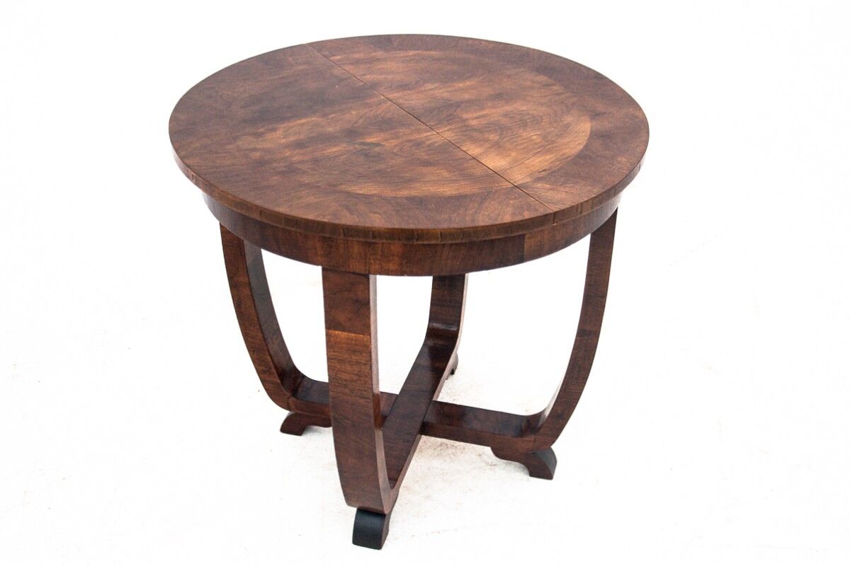 Art deco extendable table, poland, 1930s