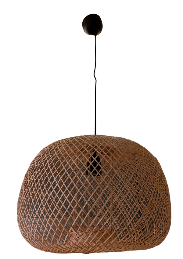 Luminaire tressé en bambou