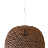 Woven bamboo light fixture