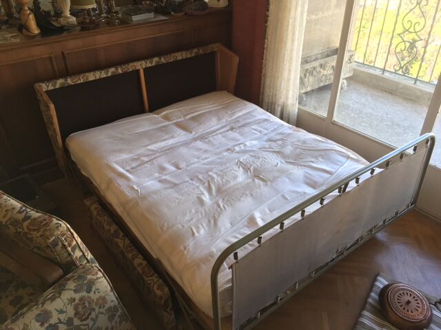 Velvet sofa bed from Genoa and armchairs