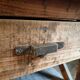 Vintage French industrial workbench – 1920s/1930s oak and pine table with drawer
