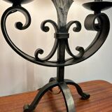 Brutalist wrought iron lamp from the 60s