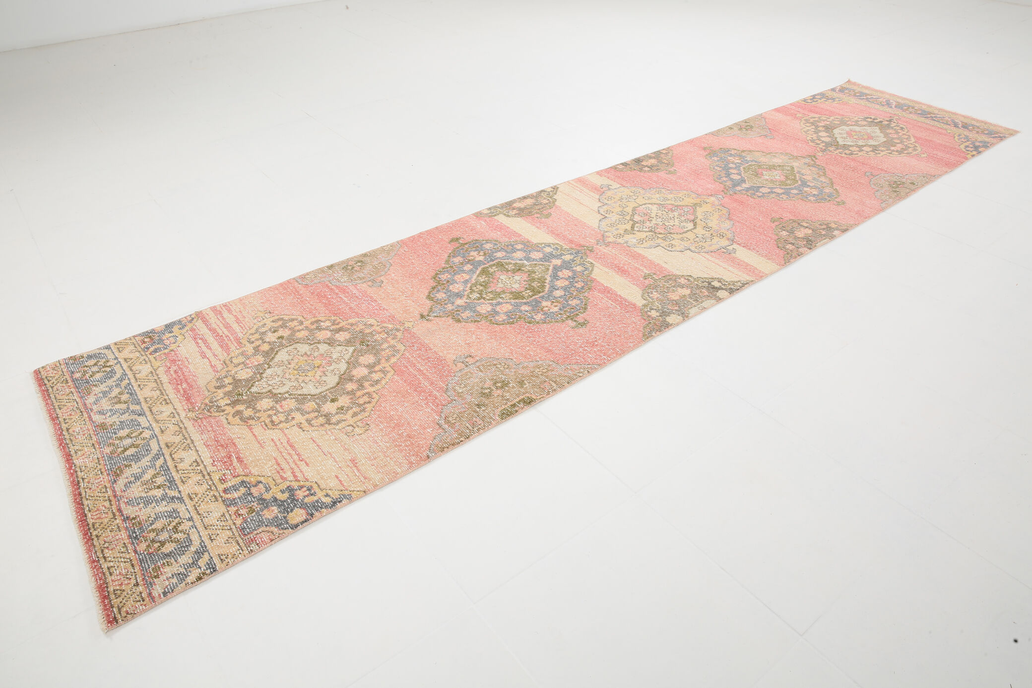 3x12 Turkish Vintage Runner Rug, 86x376Cm