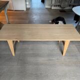 table basse chêne massif brut-Danemark années 70/80