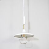White lacquered iron ceiling lamp attributed to Stilnovo, 1960s.