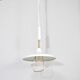 White lacquered iron ceiling lamp attributed to Stilnovo, 1960s.
