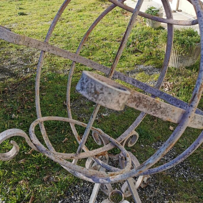 Forged iron globe