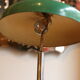 Bauhaus style desk lamp in green lacquered metal, circa 1950-60.