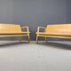 Vintage pair of plywood benches, 1960s