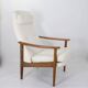 Scandinavian high back armchair from the 1960s adjustable headrest, restored