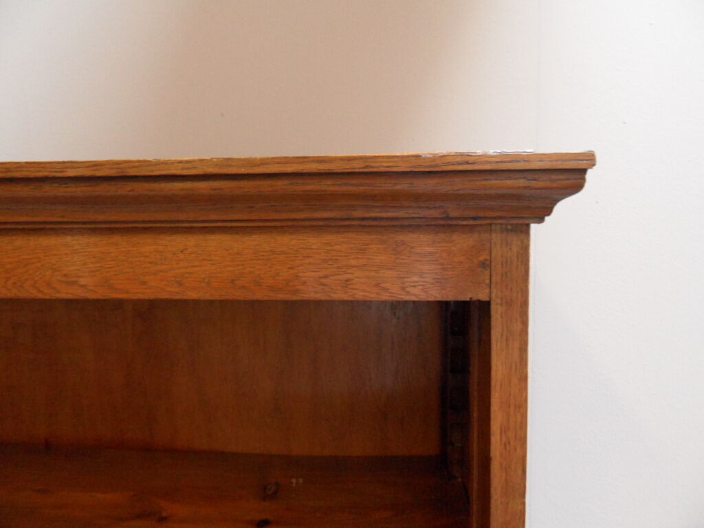 Vintage oak open bookcase