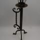 Brutalist wrought iron candle holder
