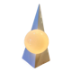 Lampe pyramide vintage en céramique et verre de Massive Lighting, 1980s