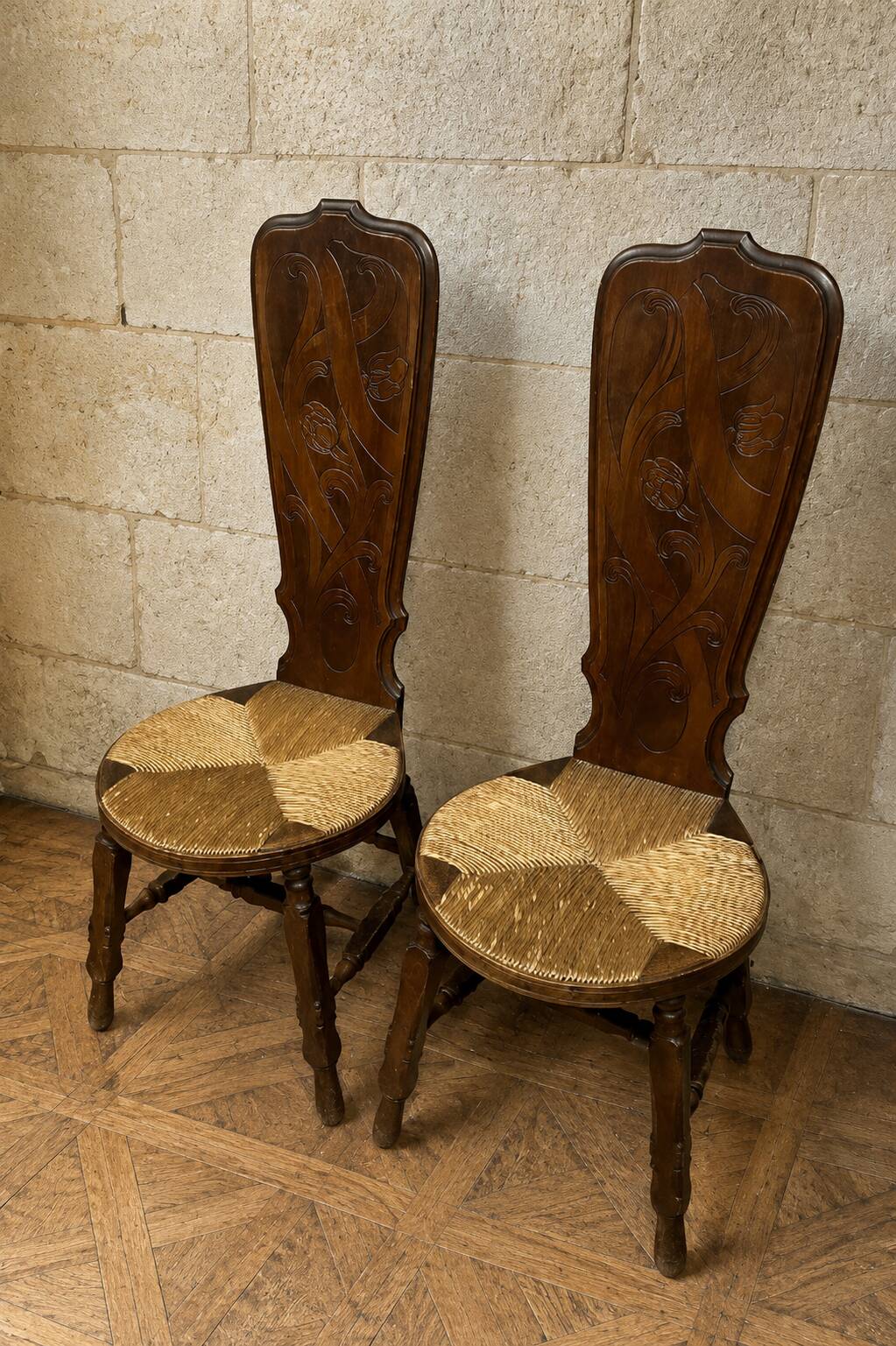 Paire de chaises époque Art Nouveau, école de Nancy, 1900