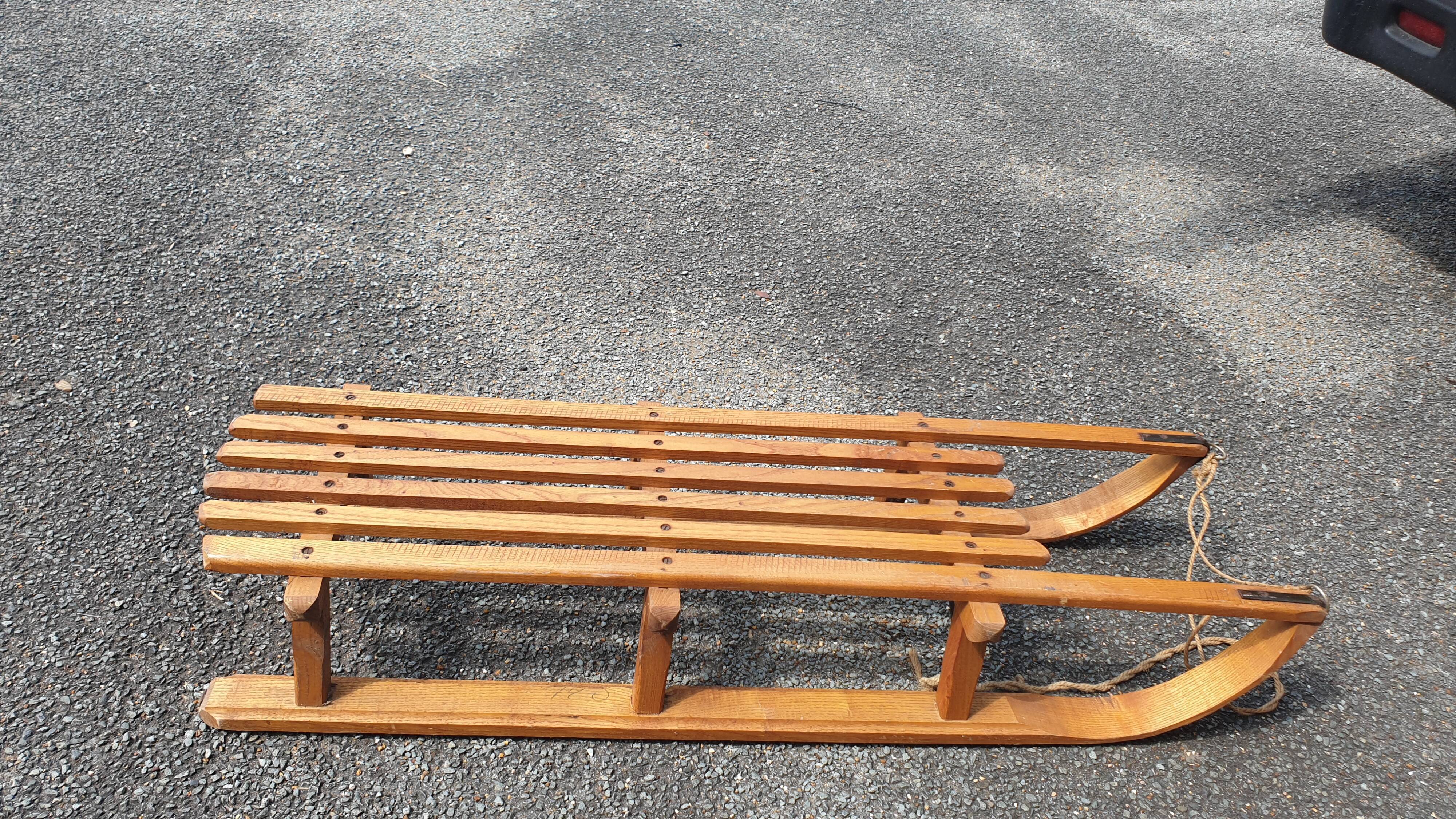 Sledding wooden seventies alsace