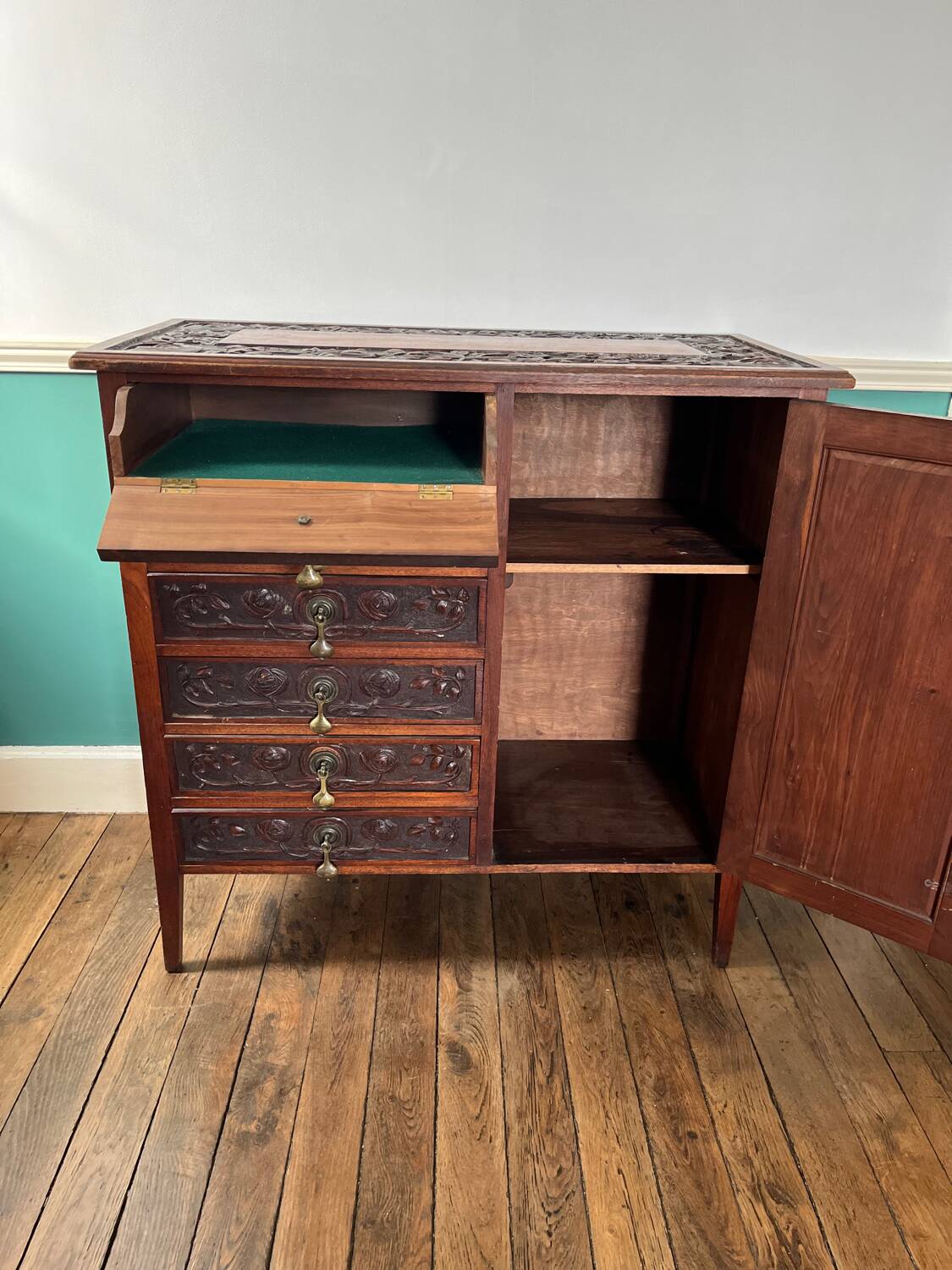 Victorian-era carved buffet