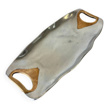 Centre de table brutaliste par Ardisur, bronze et aluminium, Espagne, années 1970